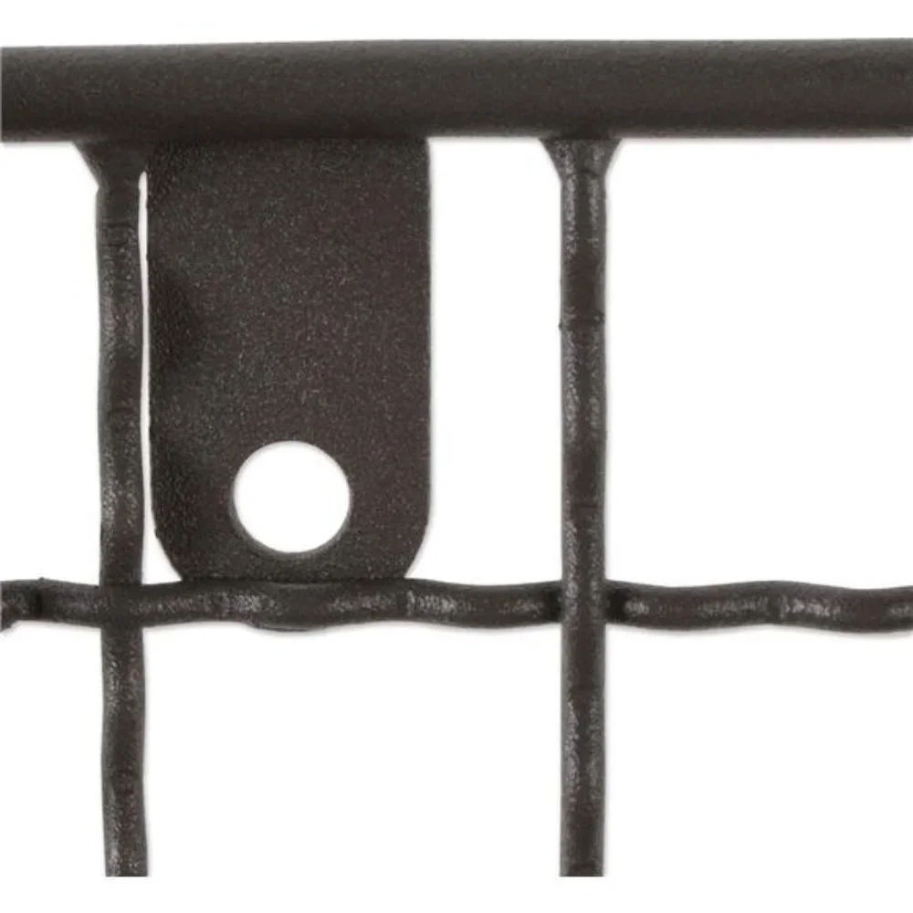 Rustic Farmhouse Bathroom Décor, Metal Storage, Small Towel Bar, Gray